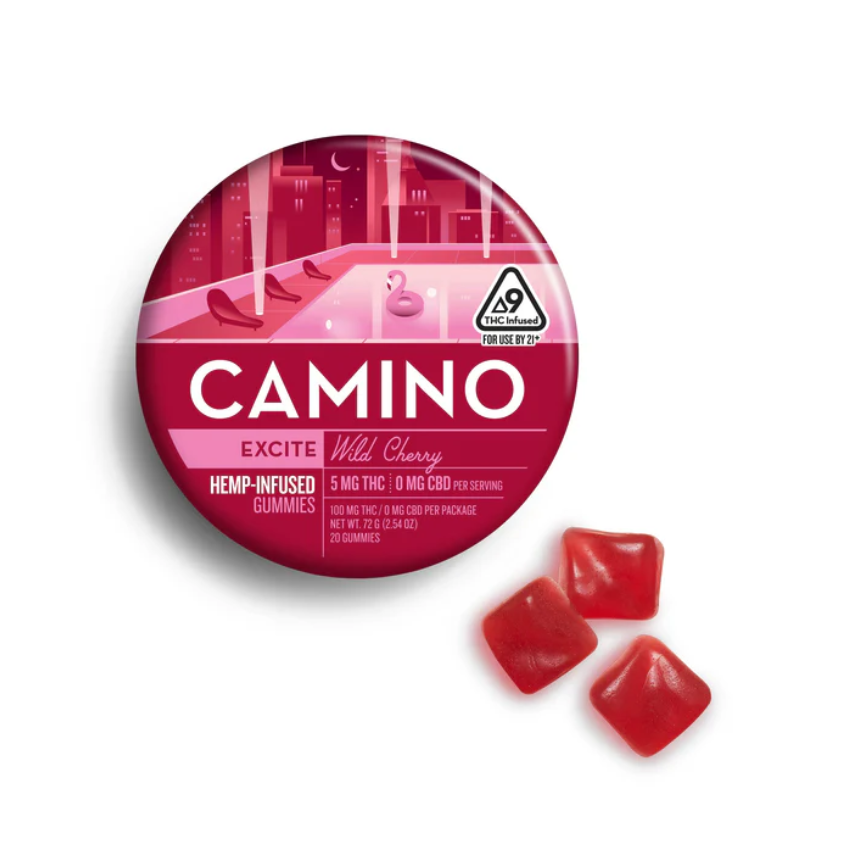 Camino Wild Cherry - Excite - 5mg THC Gummies (100mg)