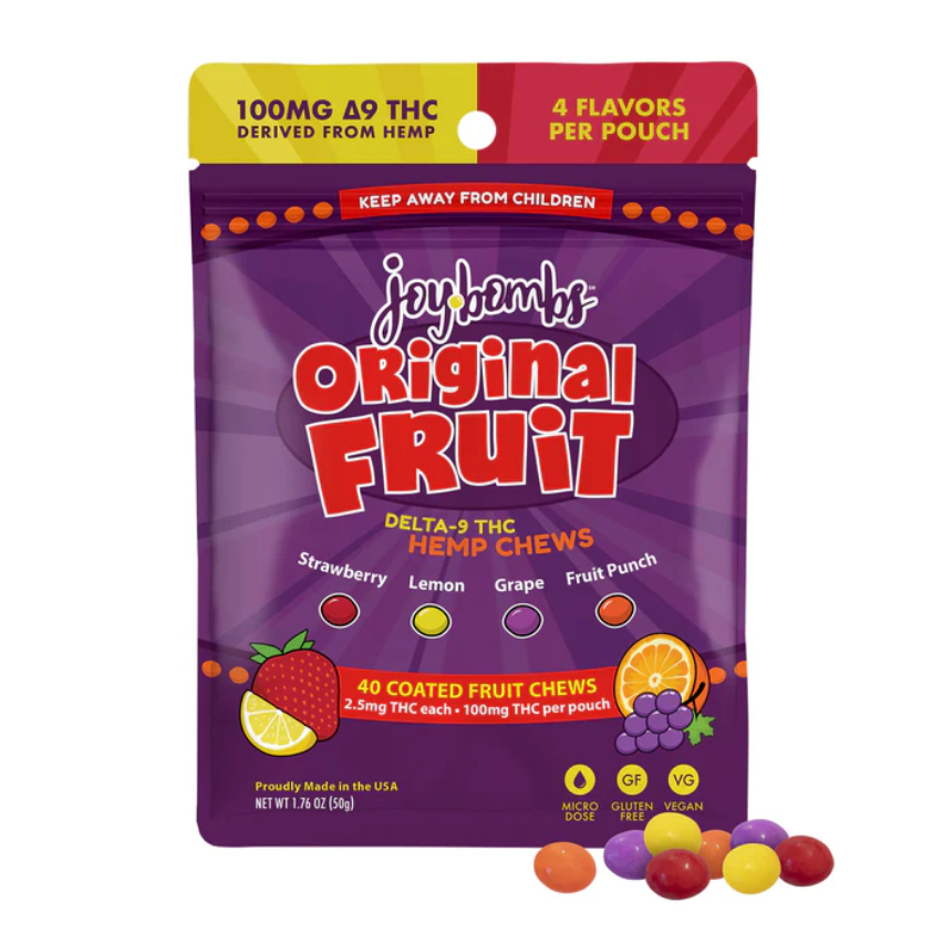 Joy Bombs Original Fruit - 2.5mg THC Hemp Chews (100mg)